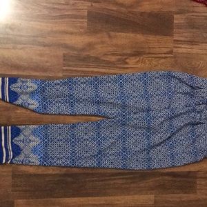 Orange and blue pants